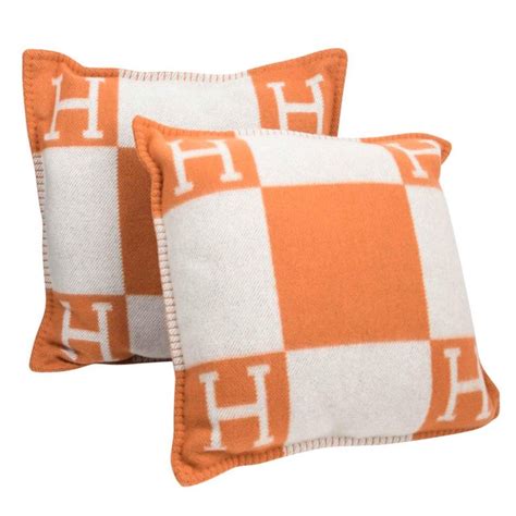 orange hermes pillow|hermes throw blanket orange.